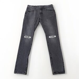 Young & Reckless Men's Black Ripped Jeans Size 36x34 Denim 5 Pocket Streetwear